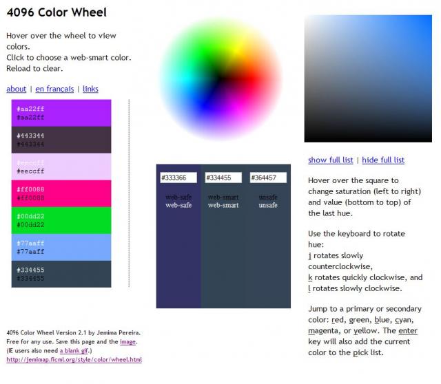 Color Picker per selezionare colori e sfumature